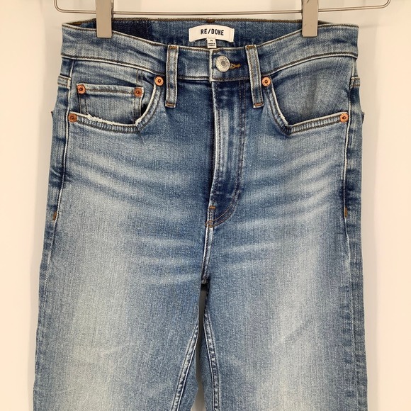 RE/DONE Size 26 70s Stove Pipe Denim Jeans True Indigo $275 msrp Blue I6-6 - Picture 4 of 8